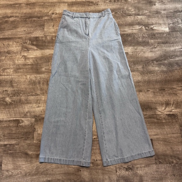 House of Harlow 1960 Pants - House of Harlow 1960 High Rise Blue Cotton Wide Leg Pants Womens Sz. 6